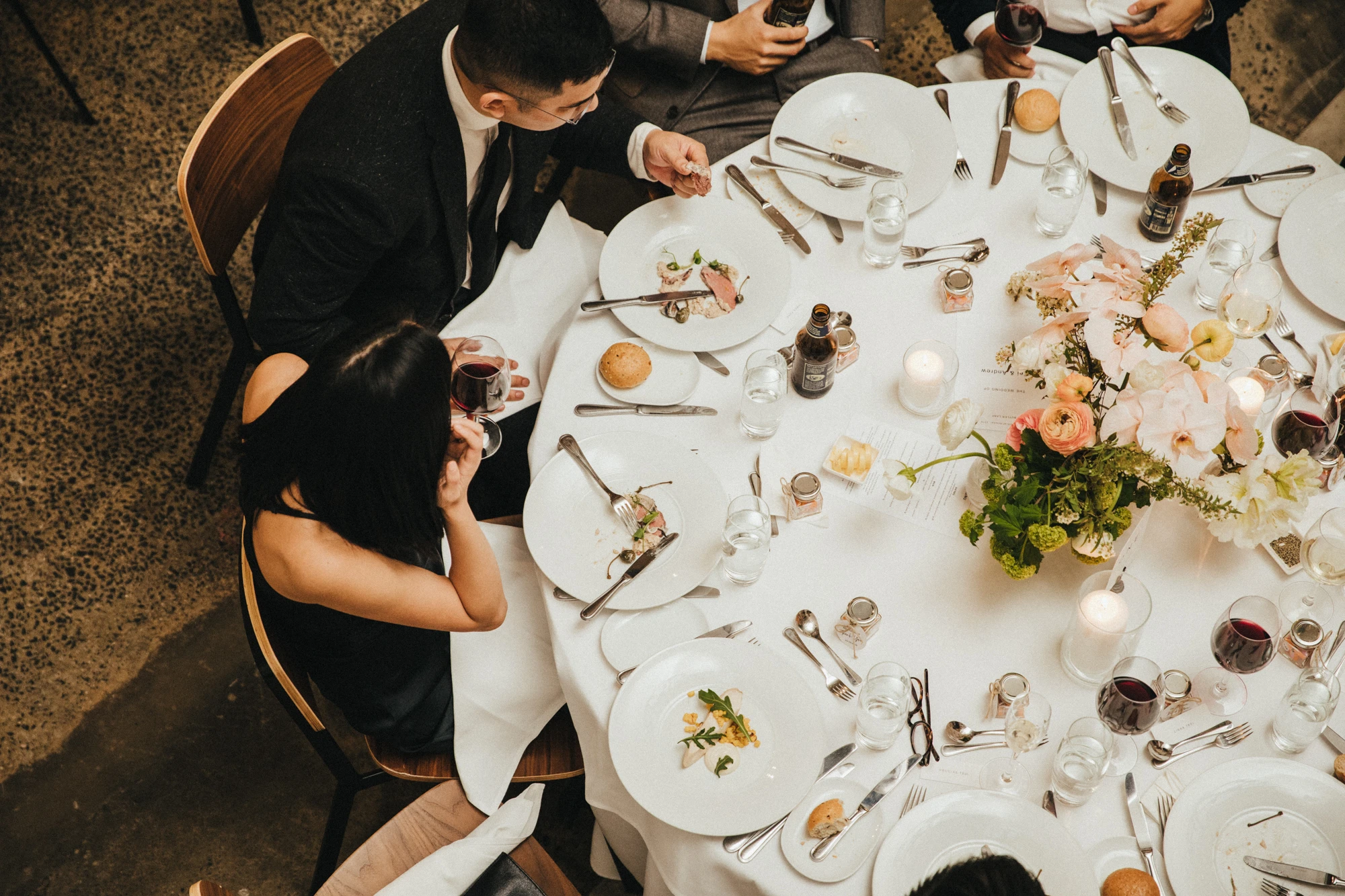 Wedding Catering Image Slider people table